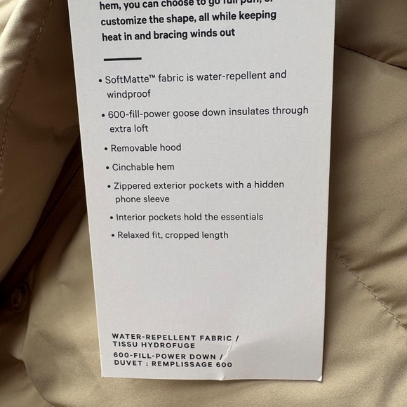 NWT Lululemon Wunder Puff Vest Size 8 Trench - Picture 4 of 4